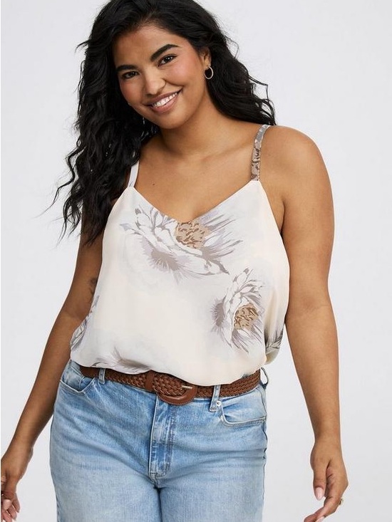 Torrid Curve Tops - TORRID SOPHIE CHIFFON SWING CAMI ALBA FLORAL 3